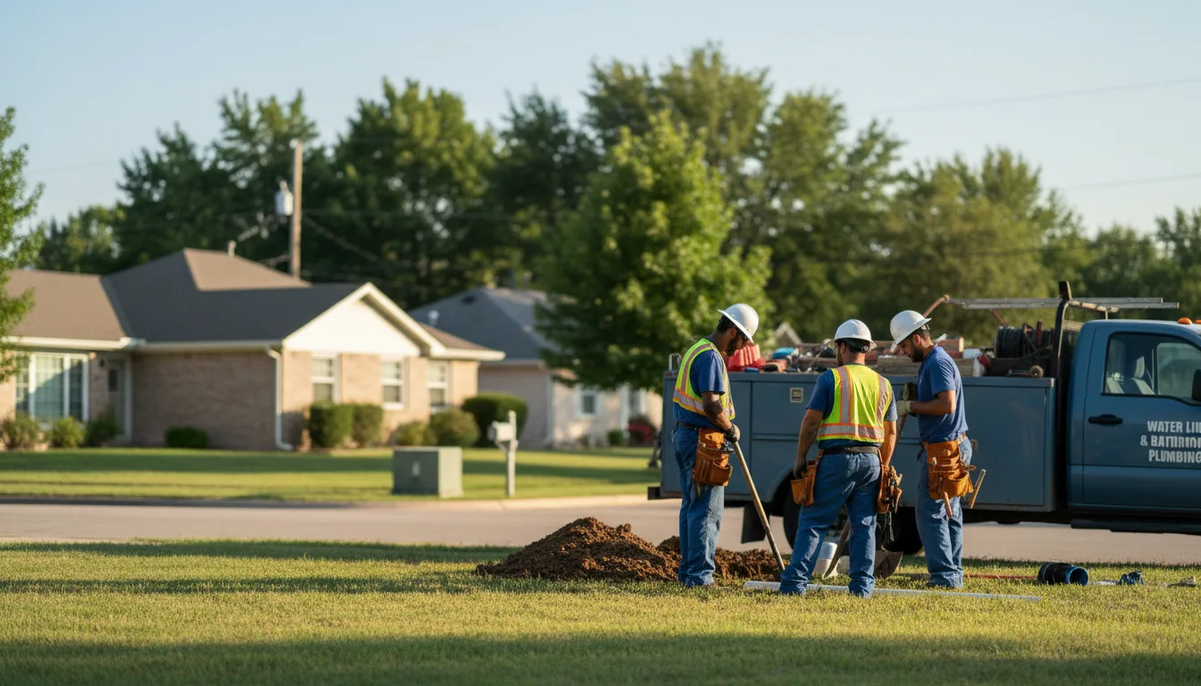 Residential water line and bathroom plumbing service in Sioux Falls, SD